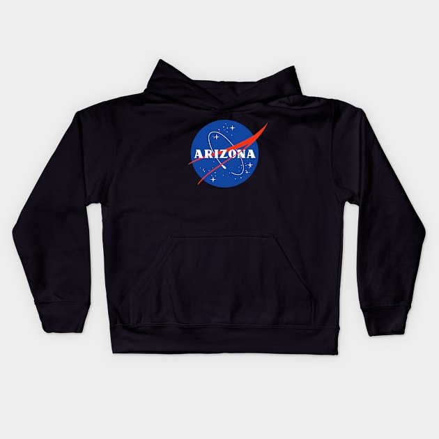 Arizona Astronaut Kids Hoodie by kani